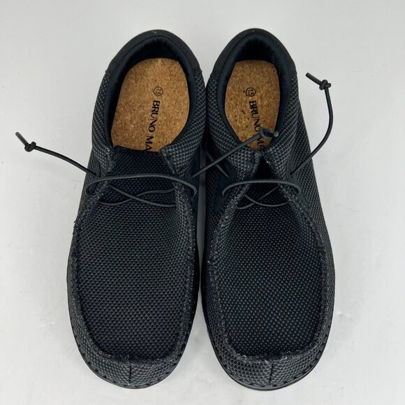 Bruno Marc Mens BLS211 Black Elastic Lace Casual Fabric Slip On Size 7.5 Loafers - Picture 4 of 9